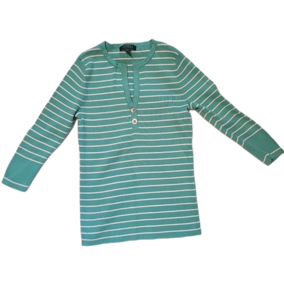 Lauren Ralph Lauren Tops - Lauren Ralph Lauren Seafoam Aqua Sweater